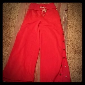 Free people movement wide leg snap button sweats
